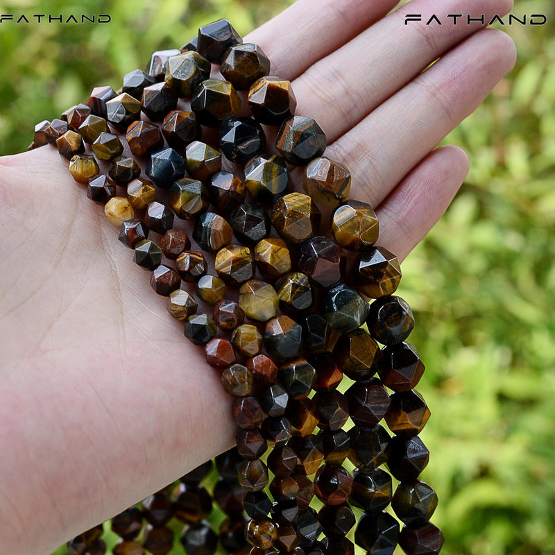 Yellow Tiger Eye Agate Beads 6-10MM Bulk Spacer Bead 15 In