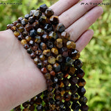 Yellow Tiger Eye Agate Beads 6-10MM Bulk Spacer Bead 15 In