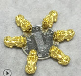 Pure 999 24K Yellow Beads Pure Pixiu 0.1g-0.5g Jewelry