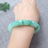 Zheru Jadeite Green Flower Bracelet 54-64mm - Princess Jewelry