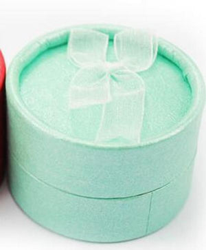 Multicolored Bow Small Round Ring Box Ear Stud Box Jewelry Box