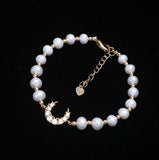 Freshwater Pearl Bracelet Crescent Hand String