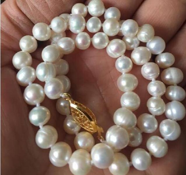 6-7mm Akoya Cultured Pearl Necklace 17 Inch