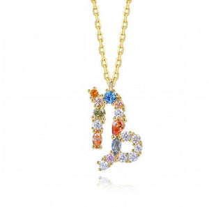 925 Silver Zodiac Necklace with Zircon Pendant