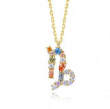 925 Silver Zodiac Necklace with Zircon Pendant