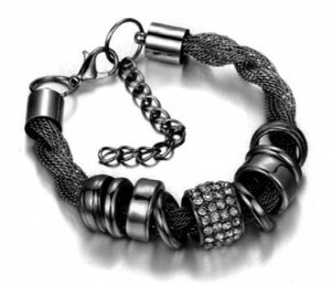 Black Metal Bracelets & Bangles for Party Wedding, B151