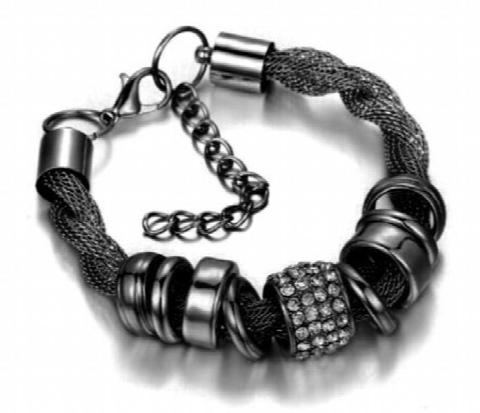 Black Metal Bracelets & Bangles for Party Wedding, B151