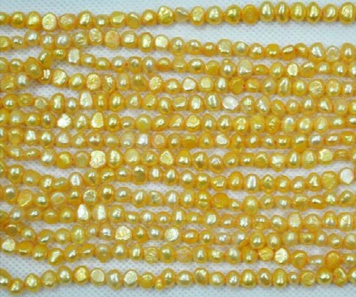 AAA 6-7MM Yellow Baroque Freshwater Pearl Jewellery