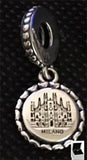 925 Sterling Silver Castle Pearl Pendant for European Bracelet