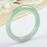 Zheru Jewelry Natural Myanmar Jade Light Green 54-62mm Bracelet Princess Gift