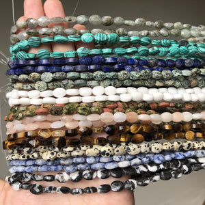 6x9mm Tiger Eye Turquoises Agates Faceted Loose Spacer Beads 15''