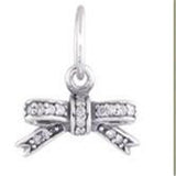 Sterling Silver Sparkling Bow Bone Beads for DIY Bracelets