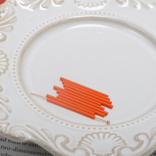 100 Summer Porcelain-sensitive Glass Tube DIY Ornament Ear-nail Material