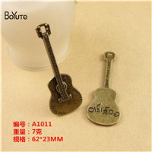 BoYuTe 62*23MM Guitar Charms Pendant Jewelry Findings