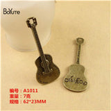 BoYuTe 62*23MM Guitar Charms Pendant Jewelry Findings
