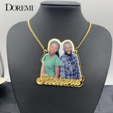 Personalized Acrylic Name Picture Necklace for Women