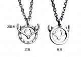 925 Silver deer horn Pendant charm men women