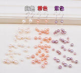 AA White Pearl Earrings 4-6mm Silver Dangle Jewelry