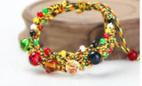 Consecrated 5 Element Kaiyunhua Tai Sui Bracelet Zodiac Rope Crystal Bead
