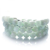 Zheru Jewelry Natural Burmese Jade A Round Bead Necklace Jade Jewelry
