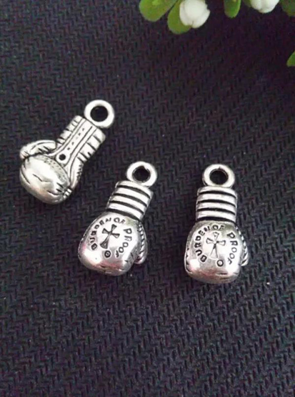 50pcs Boxing Gloves Pendant for Jewelry Making