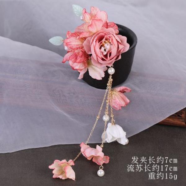Vintage Hanfu Flower Hair Clip Headwear