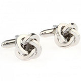 Metal Knot Cufflink Cuff Link 2 Pairs Set