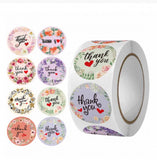 500pcs 2.5cm Thank You Flower Stickers Seal Label Stationery
