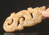 Natural Jade Hand Carved Dragon Pendant