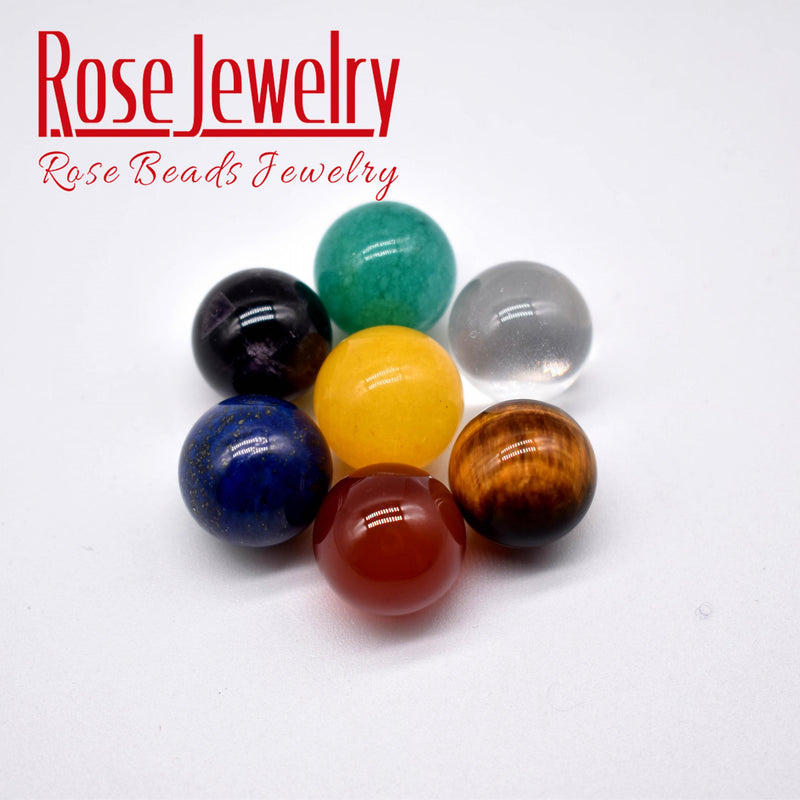 Natural Stone Tiger Eye Lapis Lazuli Crystal Agates Amethyst Ball Round Beads