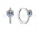 Butterfly Rose Pan Earrings for Women DIY 925 Sterling Silver
