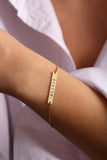 Personalized Bracelet for Women, Engraved Nameplate, Stainless Steel Bar