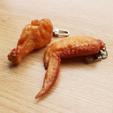 Food Charm Chicken Leg Keychain Student Bag Pendants