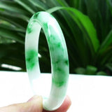 Zheru Jewelry Natural Burmese Jade Two-Tone Bracelet Princess Jewelry