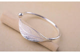 925 Silver Leaf Charm Bracelet for Women Christmas Gift