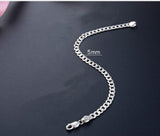 Real S925 Pure Silver Men Bracelet Whip Chain Boys Jewelry