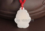 Natural A Jadeite Jade + 18K Solid Angel Blessing Amulet Pendant + Necklace