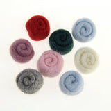 Wool Felt Flowers 3D Flower DIY Hair Jewelry Christmas Floral Decor 40pcs
