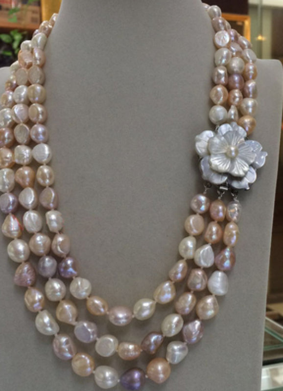 Purple Baroque Freshwater Pearl Necklace