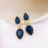 Amybaby Vintage Purple Crystal Stud Earrings for Party