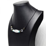 Tibetan DZI Necklace Crystal Carving Diamond Hammer Amulet dZi Necklace