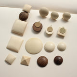 40pcs Geometry Wooden Beads DIY Jewelry Earring Accessory