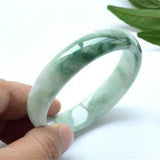 Zheru Jewelry Natural Burmese Jade 54-62mm Orchid Bracelet Gift