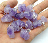 Natural Stone Top Quartz Crystal Charm Pendant Necklace Accessories 10pcs