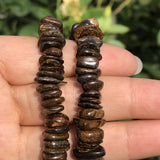 8-12mm Natural Bronzite Stone Freeform Dondelle Chips Beads