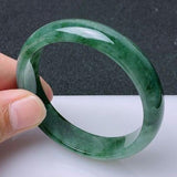 Natural Burma Jade 54mm-62mm Princess Bracelet for Women