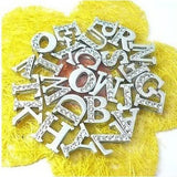 130pcs 8mm A-Z Half Rhinestone Slide Letters DIY Accessories