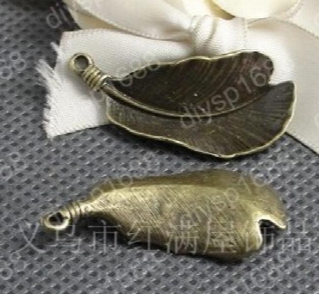 40pcs Antique Bronze Plated Leaf Charms Pendants for Jewelry Making DIY
