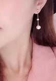 6-9mm Round Freshwater Australia South Sea Pearl Earrings