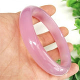 Natural Agate Chalcedony Pink 54-62mm Bracelet Princess Jewelry